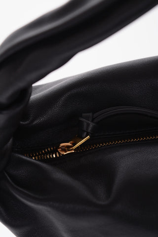 Pleated Leather Hand Bag