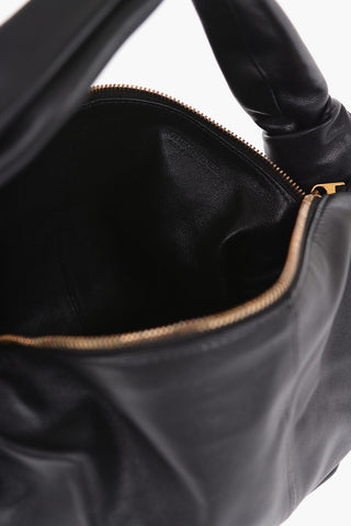 Pleated Leather Hand Bag