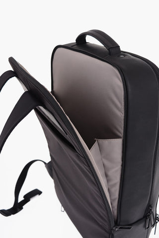 Matt Leather Backpack with Multi Pockets