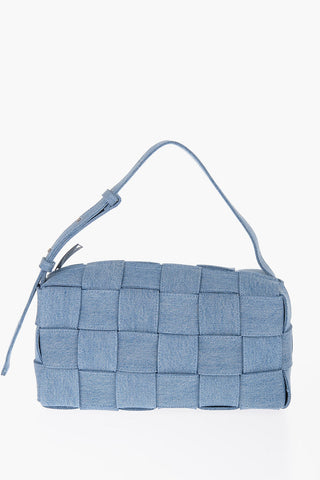 Braided Denim Shoulder Bag