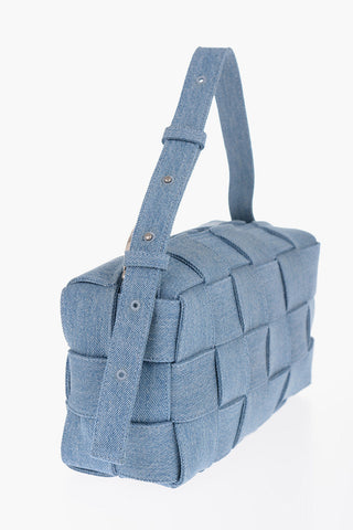 Braided Denim Shoulder Bag