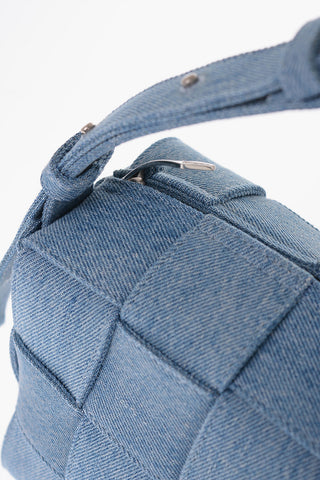 Braided Denim Shoulder Bag