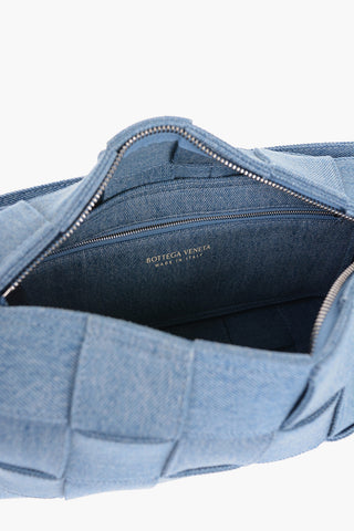 Braided Denim Shoulder Bag