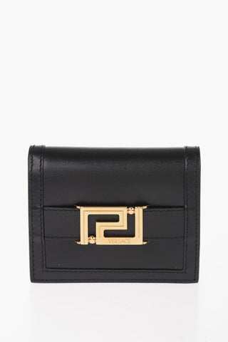 Portafoglio in Pelle con Monogram Effetto Dorato