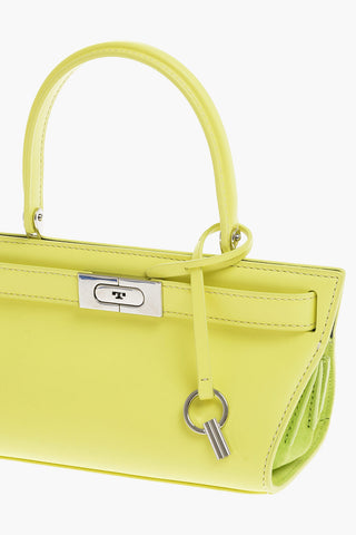 Solid Color Leather Handbag with Removable Shoulder Strap