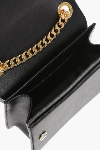COUTURE! Leather Crossbody Bag with Inflatable Heart and Golden Chain