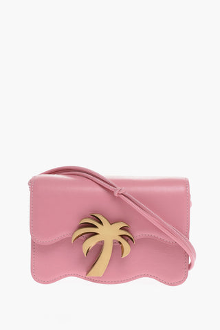 Leather Crossbody Bag with Golden Detail
