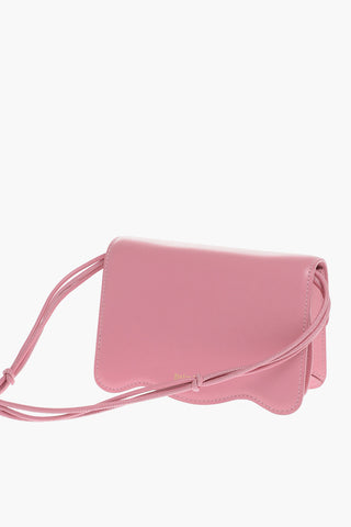 Leather Crossbody Bag with Golden Detail