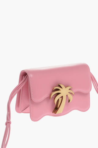 Leather Crossbody Bag with Golden Detail