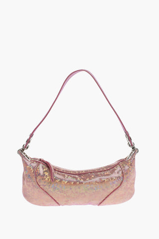 Borsa a Spalla in Pelle Effetto Olografico