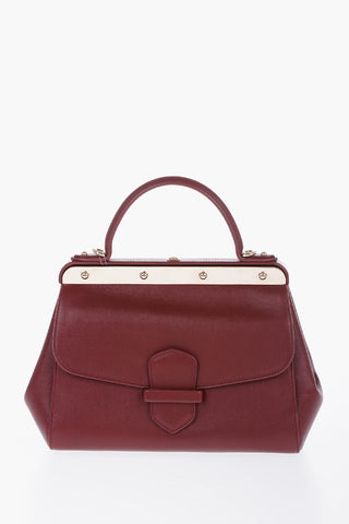 Leather MARGHERITA Handbag with Removable Shoulder Strap
