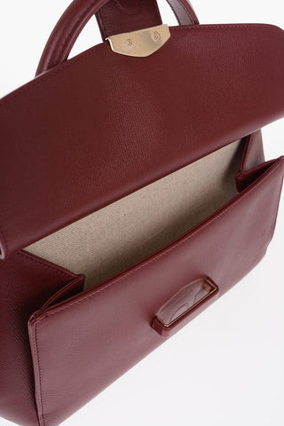 Leather MARGHERITA Handbag with Removable Shoulder Strap