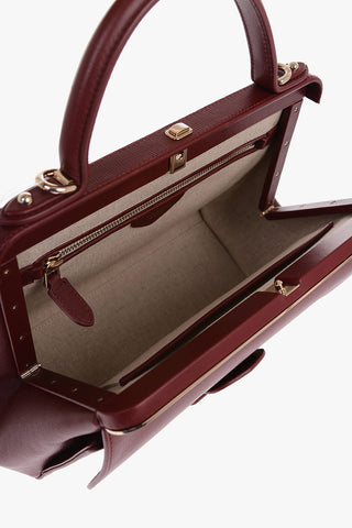 Leather MARGHERITA Handbag with Removable Shoulder Strap