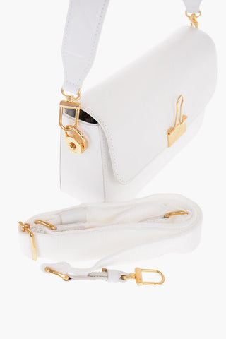 Borsa a Spalla PLAIN BINDER in Pelle con Dettagli Dorati