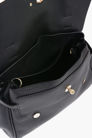 Textured Leather ALEXA Bag with Braided Handle