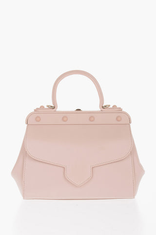 Leather MARGHERITA Handbag with Removable Shoulder Strap