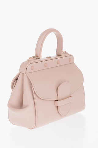Leather MARGHERITA Handbag with Removable Shoulder Strap