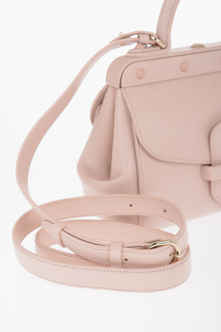 Leather MARGHERITA Handbag with Removable Shoulder Strap
