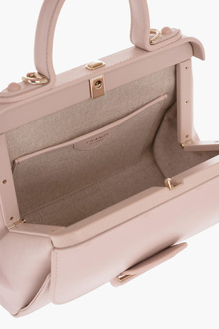 Leather MARGHERITA Handbag with Removable Shoulder Strap