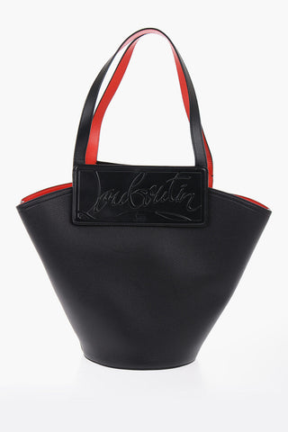 Leather LOUBISHORE Tote Bag with Embossed Logo