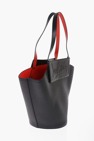 Leather LOUBISHORE Tote Bag with Embossed Logo