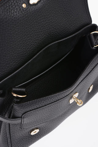 Textured Leather MINI ALEXA Satchel Bag with Braided Handle and Removable Shoulder Strap