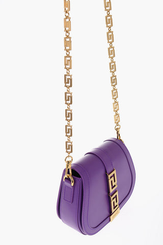 Leather GRECA GODDESS Crossbody Bag with Golden Details