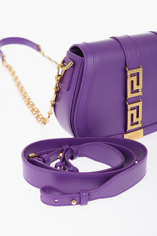 Leather GRECA GODDESS Crossbody Bag with Golden Details