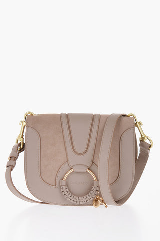 SEE BY Leather HANA Saddle Bag with Suede insert