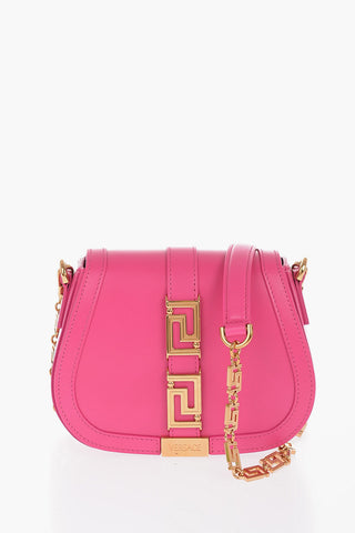 Leather GRECA GODDESS Crossbody Bag with Golden Details