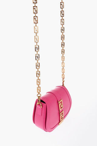 Leather GRECA GODDESS Crossbody Bag with Golden Details