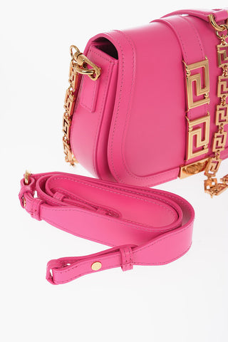 Leather GRECA GODDESS Crossbody Bag with Golden Details
