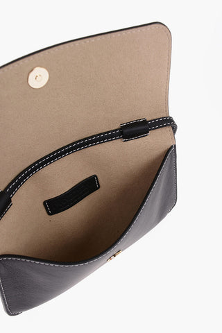 Leather Phone Pouch with Golden Detail