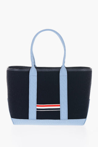 Canvas TOOL Tote Bag with Leather Trims