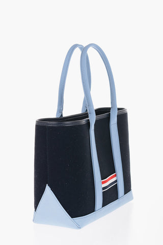 Canvas TOOL Tote Bag with Leather Trims