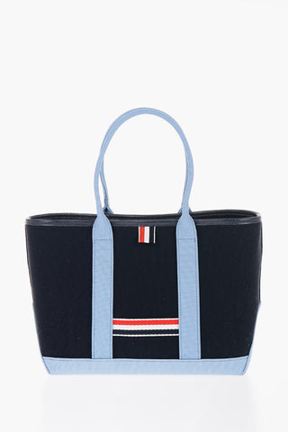 Canvas TOOL Tote Bag with Leather Trims
