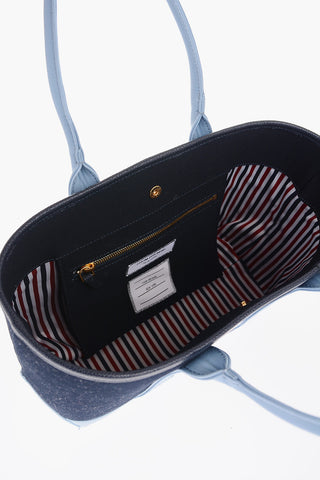 Canvas TOOL Tote Bag with Leather Trims