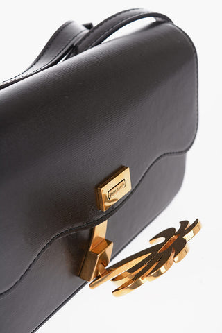 Leather PALM BEACH Crossbody Bag with Golden Metal Detail