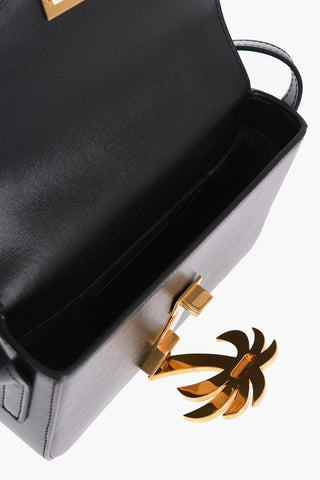 Leather PALM BEACH Crossbody Bag with Golden Metal Detail