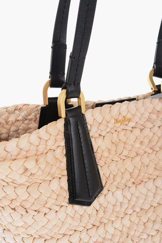 Braided Straw PANIERM Tote Bag with Double Handle