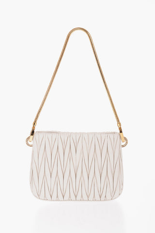 Quilted Leather SASSY Shoulder Bag with Rhinestone Details