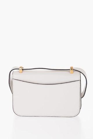 Leather MADRAS Crossbody Bag with Golden Details