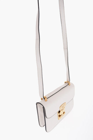 Leather MADRAS Crossbody Bag with Golden Details
