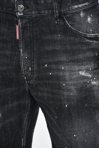 Shorts MARINE in Denim Distressed con Effetto Delavé