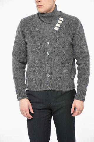 Cardigan in Misto Mohair con Tasche a Toppa