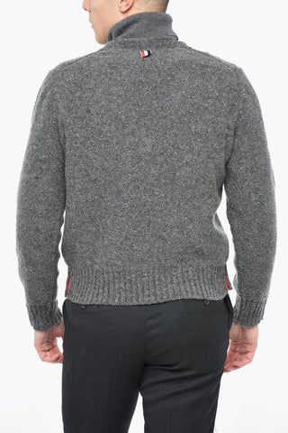 Cardigan in Misto Mohair con Tasche a Toppa