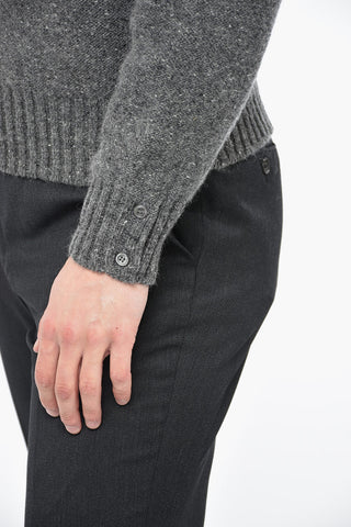 Cardigan in Misto Mohair con Tasche a Toppa
