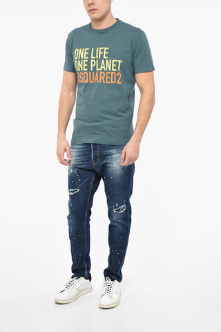 ONE LIFE ONE PLANET OLOP COOL T-Shirt with Lettering
