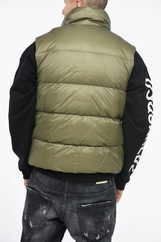 Quilted Vest with Logo Print