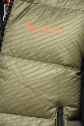 Quilted Vest with Logo Print